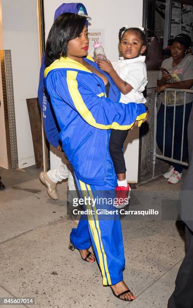 Rihanna's, family members, are seen leaving the FENTY PUMA by Rihanna Spring/Summer 2018 Collection at Park Avenue Armory on September 10, 2017 in...