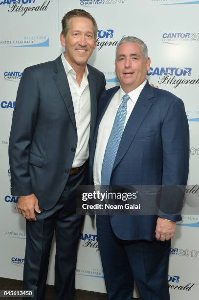 Jeff Hornacek and CEO of Cantor Fitzgerald Shawn Matthews participate in Annual Charity Day hosted by Cantor Fitzgerald, BGC and GFI at Cantor...