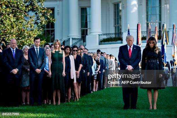 From left National Economic Council Director Gary Cohn, Senior Advisor Jared Kushner, Ivanka Trump, US President Donald Trump and US first lady...