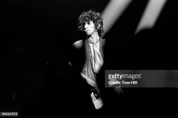 Rolling Stones guitarist Keith Richards performs with The New Barbarians at The Omni Coliseum on May 10, 1979 in Atlanta, Georgia.