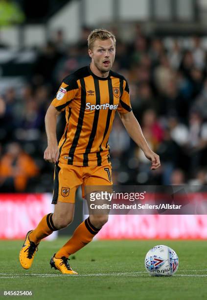 Hull City's Seb Larsson in action during the Sky Bet Championship match between Derby County and Hull City at the Derby County's Pride Park stadium...