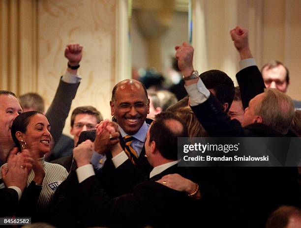Supporters cheer for Michael S. Steele after he was elected Chairman during the Republican National Committee's winter meeting January 30, 2009 in...