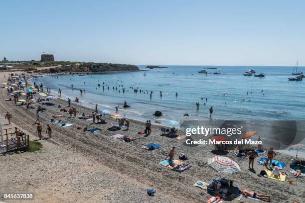 Beach of Tabarca. Tabarca is a small islet located in the Mediterranean Sea, close to the town of Santa Pola, Alicante. Tabarca is the smallest...