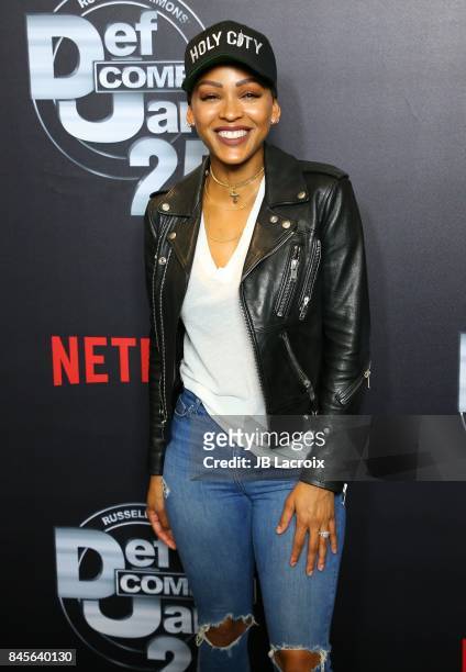 Meagan Good attends Netflix Presents Russell Simmons 'Def Comdey Jam 25' Special Event at The Beverly Hilton Hotel on September 10, 2017 in Beverly...
