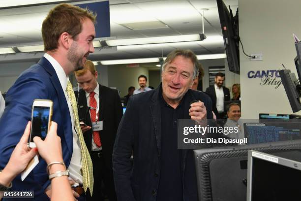 Actor Robert De Niro participates in Annual Charity Day hosted by Cantor Fitzgerald, BGC and GFI at Cantor Fitzgerald on September 11, 2017 in New...