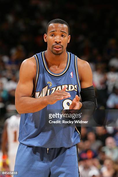 Javaris Crittenton of the Washington Wizards looks on during the game against the Golden State Warriors on January 19, 2009 at Oracle Arena in...
