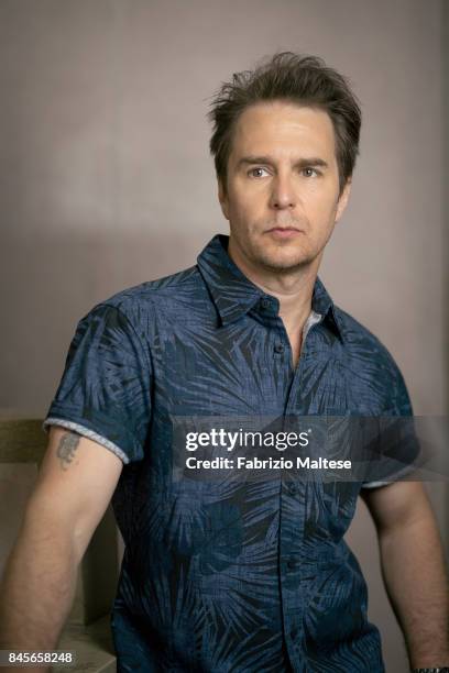 Actor Sam Rockwell is photographed on September 4, 2017 in Venice, Italy.