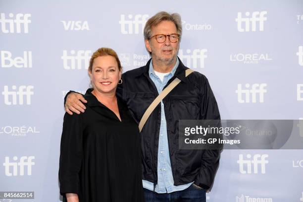 Director Lili Fini Zanuck and musician Eric Clapton attend "Eric Clapton: Life In 12 Bars" press conference during 2017 Toronto International Film...