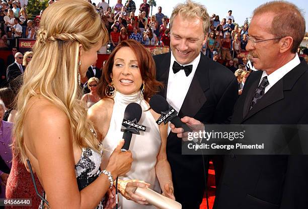 Nancy O'Dell and Pat O'Brien with Patricia Heaton and husband David Hunt