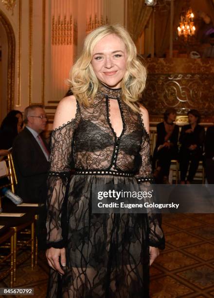 Rachel Bay Jones attends the Dennis Basso fashion show during New York Fashion Week: The Shows at The Plaza Hotel on September 11, 2017 in New York...