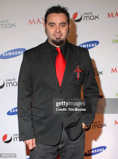 Singer Chris Kirkpatrick arrives for the Maxim Magazine Super Bowl XLIII party at The Ritz Ybor on January 30, 2009 in Tampa, Florida.