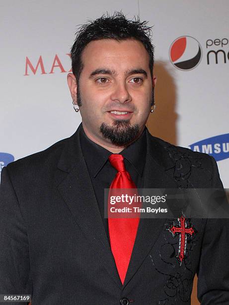 Singer Chris Kirkpatrick arrives for the Maxim Magazine Super Bowl XLIII party at The Ritz Ybor on January 30, 2009 in Tampa, Florida.