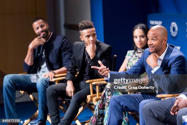Actors Timon Kyle, Nicholas Ashe, Bianca Lawson and Dondre Whitfield attend The Paley Center For Media's 11th Annual PaleyFest Fall TV Previews Los...