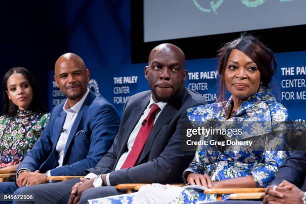 Actors Bianca Dawson, Dondre Whitfield, Omar Dorsey and Tina Lifford attend The Paley Center For Media's 11th Annual PaleyFest Fall TV Previews Los...