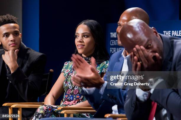 Actors Nicholas Ashe, Bianca Lawson, Dondre Whitfield and Omar Dorsey attend The Paley Center For Media's 11th Annual PaleyFest Fall TV Previews Los...