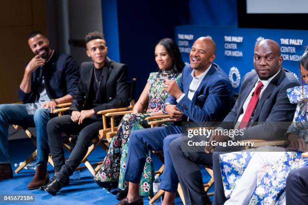 Actors Timon Kyle, Nicholas Ashe, Bianca Lawson, Dondre Whitfield, Omar Dorsey attend The Paley Center For Media's 11th Annual PaleyFest Fall TV...
