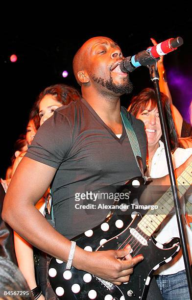 Singer Wyclef Jean performs at ESPN the Magazine's NEXT Big Weekend 2009 Super Bowl Party on January 30, 2009 in Tampa, Florida.