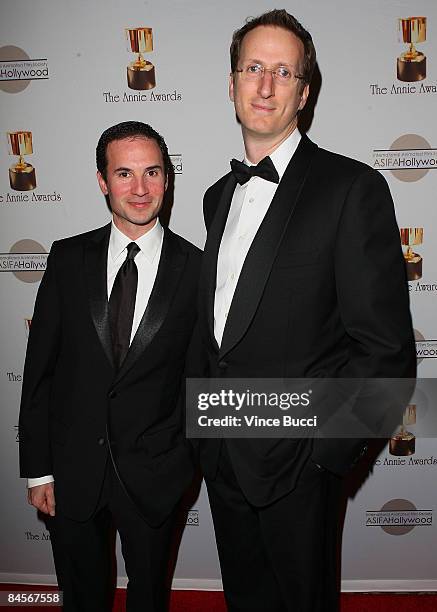 Writers Jonathan Aibel and Glenn Berger attend the 36th Annual Annie Awards presented by ASIFA-Hollywood, the Los Angeles chapter of The...