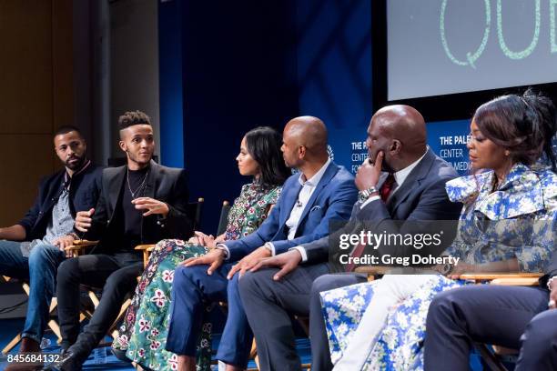 Actors Timon Kyle, Nicholas Ashe, Bianca Lawson, Dondre Whitfield, Omar Dorsey and Tina Lifford attend The Paley Center For Media's 11th Annual...