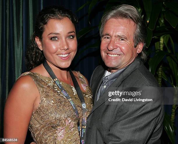 Actors Jessica Pacheco and Davy Jones attend the 2009 Pollstar Awards at the Nokia Theatre on January 30, 2009 in Los Angeles, California.