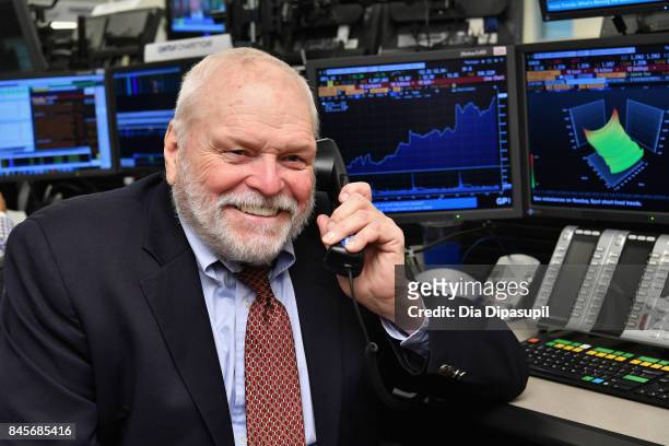 Actor Brian Dennehy participates in Annual Charity Day hosted by Cantor Fitzgerald, BGC and GFI at Cantor Fitzgerald on September 11, 2017 in New...