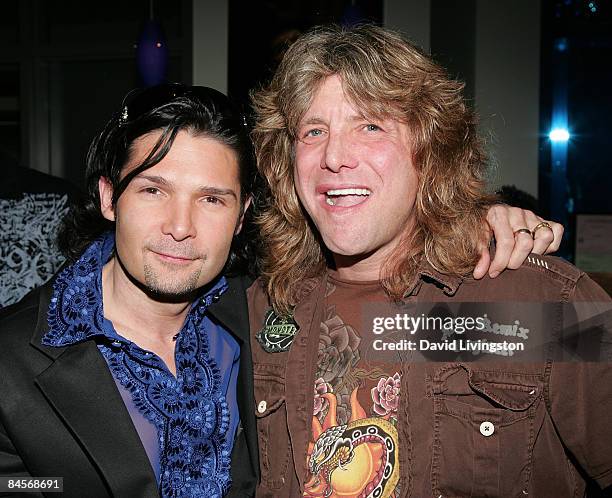 Actor Corey Feldman and drummer and former member of Guns N' Roses Steven Adler attend the 2009 Pollstar Awards at the Nokia Theatre on January 30,...