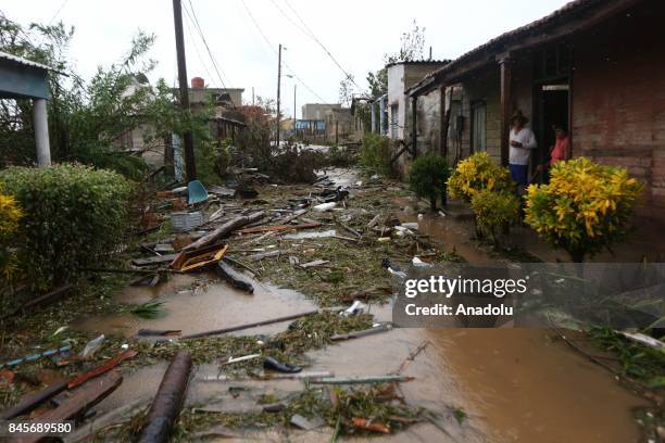 Damaged buildings are seen in Punta Alegre, northern coast of Ciego de Avila province of Cuba after Hurricane Irma passed through the area on...