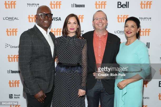 Artistic Director Cameron Bailey, Ruth Wilson, Founder and CEO of IMDb Col Needham and Rising Stars ambassador Shohreh Aghdashloo attend The 2017...