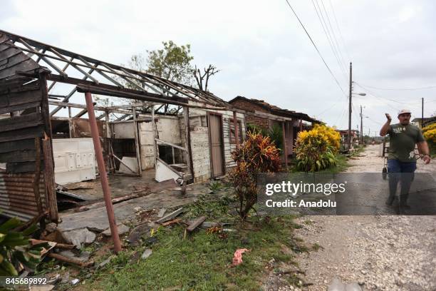 Damaged buildings are seen in Punta Alegre, northern coast of Ciego de Avila province of Cuba after Hurricane Irma passed through the area on...