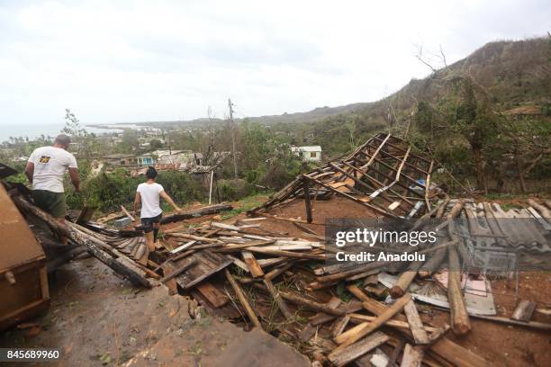 Damaged buildings are seen in Punta Alegre, northern coast of Ciego de Avila province of Cuba after Hurricane Irma passed through the area on...