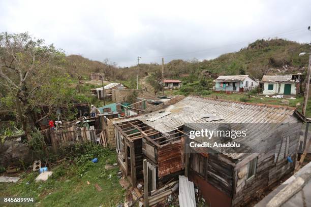 Damaged buildings are seen in Punta Alegre, northern coast of Ciego de Avila province of Cuba after Hurricane Irma passed through the area on...