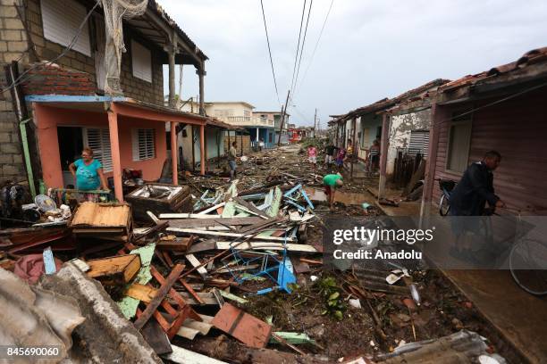 Damaged buildings are seen in Punta Alegre, northern coast of Ciego de Avila province of Cuba after Hurricane Irma passed through the area on...