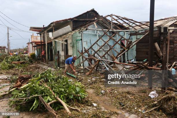 Damaged buildings are seen in Punta Alegre, northern coast of Ciego de Avila province of Cuba after Hurricane Irma passed through the area on...