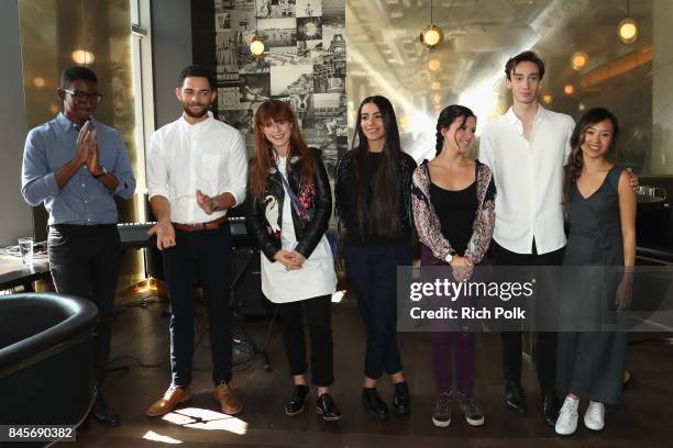 Rising Stars Mary Galloway, Theodore Pellerin, Jessie Buckley, Vinnie Bennett, Ellen Wong, Mamoudou Athie and Lina El Arabi attend The 2017 Rising...