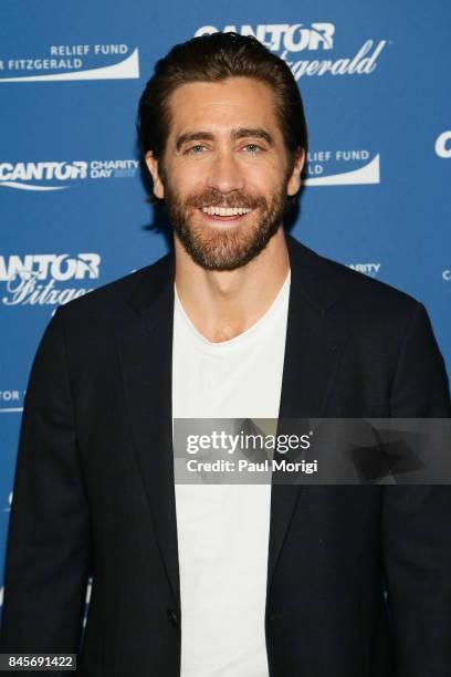 Actor Jake Gyllenhaal attends Annual Charity Day hosted by Cantor Fitzgerald, BGC and GFI at Cantor Fitzgerald on September 11, 2017 in New York City.