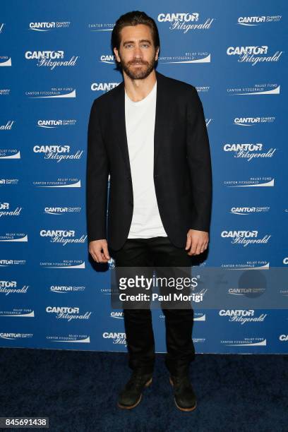 Actor Jake Gyllenhaal attends Annual Charity Day hosted by Cantor Fitzgerald, BGC and GFI at Cantor Fitzgerald on September 11, 2017 in New York City.