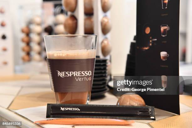 Nespresso coffee with creators of "Unicorn Store" on September 11, 2017 in Toronto, Canada.