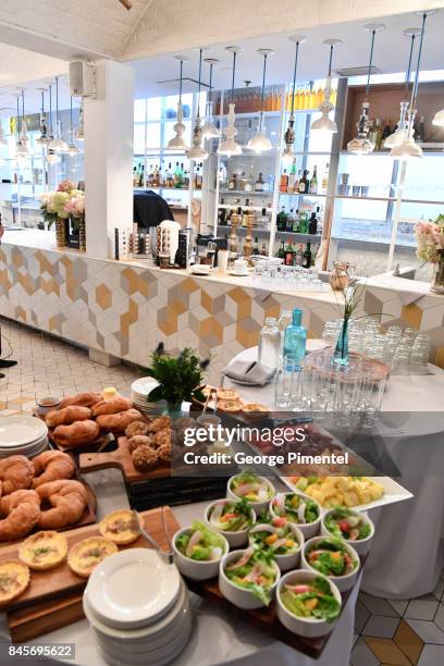 Nespresso coffee with creators of "Unicorn Store" on September 11, 2017 in Toronto, Canada.