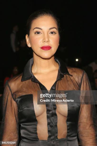 Liz Hernandez attends the John Paul Ataker fashion show during New York Fashion Week: The Shows at Gallery 1, Skylight Clarkson Sq on September 11,...