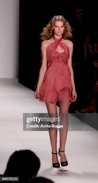 Model walks the runway at the Kilian Kerner fashion show during the autmn/winter 2009/10 Mercedes Benz Fashion week on January 31, 2009 in Berlin,...