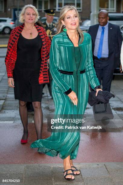 Queen Maxima of The Netherlands attends the LOEY award ceremony for the best online entrepreneur in the Cloud building on September 11, 2017 in...