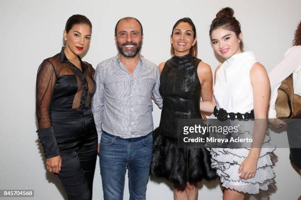 Liz Hernandez, John Paul Ataker, Lela Loren and Landry Bender attend the John Paul Ataker fashion show during New York Fashion Week: The Shows at...