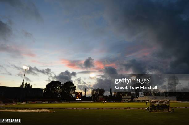 View of the 3aaa County Ground during the Final Match of the ECB National Club T20 Finals between South Northumberland Cricket Club and Wimbledon...