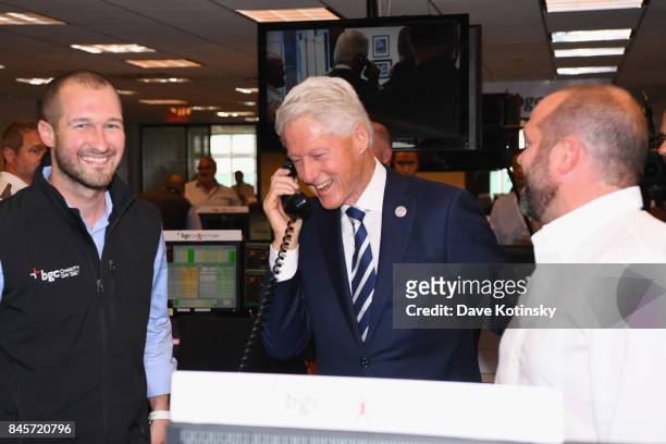 Former U.S. President Bill Clinton attends Annual Charity Day hosted by Cantor Fitzgerald, BGC and GFI at BGC Partners, INC on September 11, 2017 in...