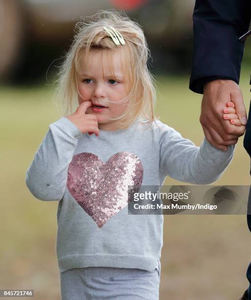 Mia Tindall attends day 3 of the Whatley Manor Horse Trials at Gatcombe Park on September 10, 2017 in Stroud, England.