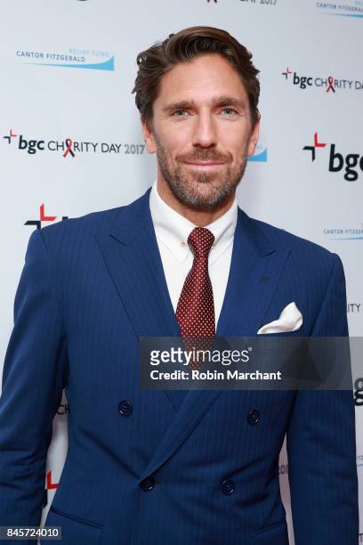 Hockey player Henrik Lundqvist attends Annual Charity Day hosted by Cantor Fitzgerald, BGC and GFI at BGC Partners, INC on September 11, 2017 in New...