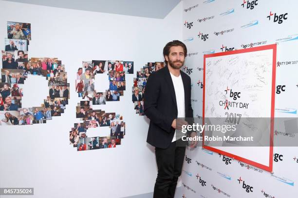 Actor Jake Gyllenhaal attends Annual Charity Day hosted by Cantor Fitzgerald, BGC and GFI at BGC Partners, INC on September 11, 2017 in New York City.