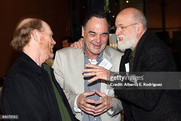 Directors Ron Howard, Oliver Stone and moderator Jeremy Kagan attend the 61st Annual Directors Guild of America Awards Meet the Nominees - Feature...