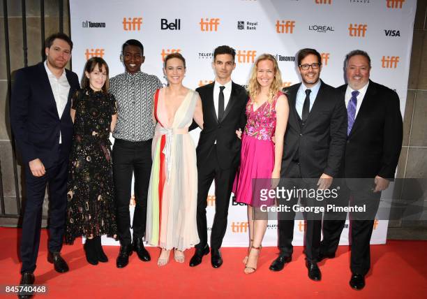 Cast and crew attend the "Unicorn Store" premiere during the 2017 Toronto International Film Festival at Ryerson Theatre on September 11, 2017 in...