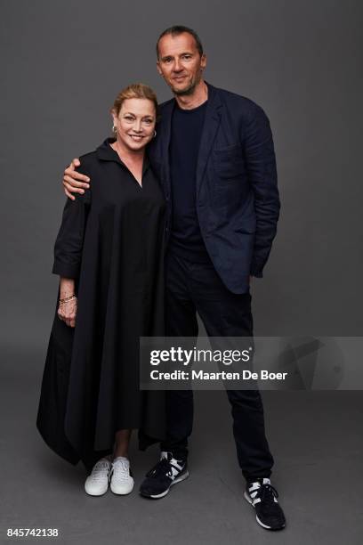 Director Lili Fini Zanuck and producer John Battsek from the film "Eric Clapton: Life in 12 Bars" pose for a portrait during the 2017 Toronto...